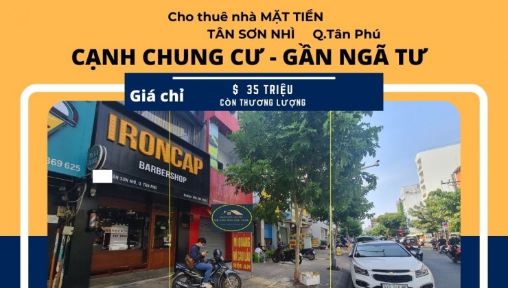 Cho thuê nhà Mặt Tiền Tân Sơn Nhì 68m2, 2 Lầu, 35 triệu, khu CỰC SẦM UẤT